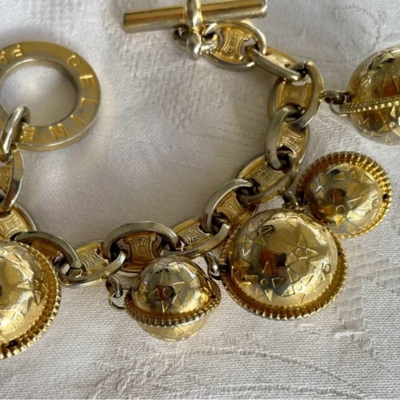 Gold and Silver Authentic Celine Charm Bracelet - Picture 3 of 5